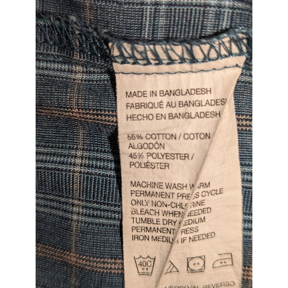 Van Heusen Men's XL Button-Up Long Sleeve Shirt Plaid Pattern - Picture 8 of 13